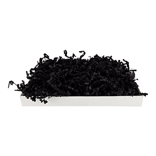 SizzlePak 401, BLACK, Schwarzes Füllmaterial und Polsterpapier zum Füllen, Polstern, Ausstopfen, Dekorieren von Geschenk-Verpackungen, Deko - 1 kg von Majen
