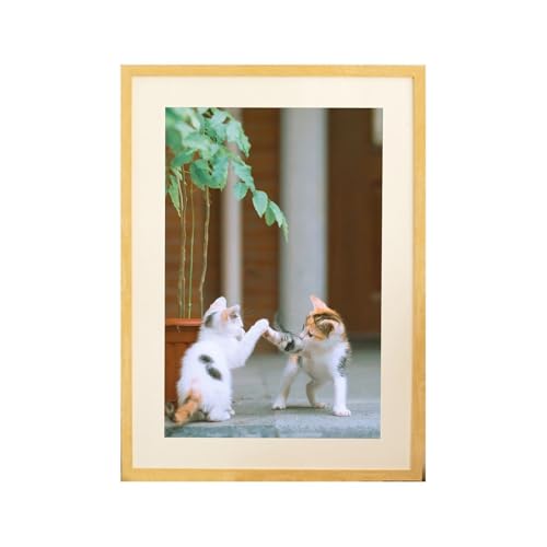 Skcess A3 Photo Frames Holz, Rechteck Doppelte Öffnung, Faltbar Bilderrahmen 29.72X41.91cm Wand Picture Frame für Fotos, Bilder, Poster Vertikal Anzeige von Skcess