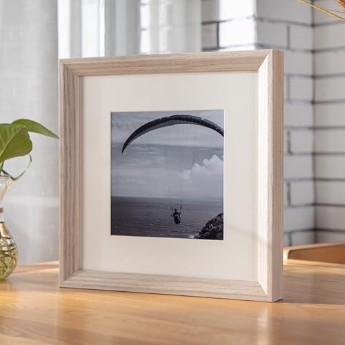 Skcess Photo Frame Holz, Rechteck Feder Weiß-Grau Bilderrahmen 26.92X50.04cm Wand Picture Frame für Fotos, Bilder, Poster Vertikal Anzeige von Skcess