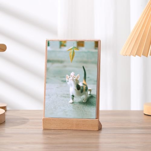 Skcess Photo Frames Holz, Rechteck Bilderrahmen 12.7X17.78cm Tischplatte Picture Frame für Fotos, Bilder, Poster Vertikal Anzeige von Skcess