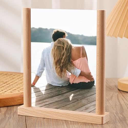 Skcess Photo Frames Holz, Rechteck Tierfußabdruck Vertikal Bilderrahmen 15.24X20.32cm Tischplatte Picture Frame für Fotos, Bilder, Poster Vertikal Anzeige von Skcess