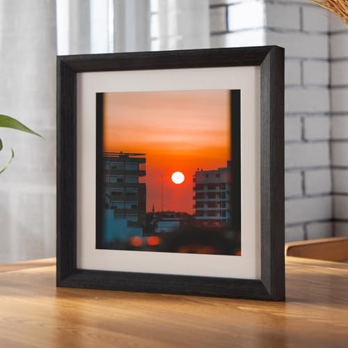 Skcess Picture Frame Holz, Quadrat Geometrischer Rahmen Schwarz Bilderrahmen 38.1X38.1cm Wand Picture Frame für Fotos, Bilder, Poster Vertikal Anzeige Skcess Picture Frame Holz, Quadrat Geometrischer Rahmen Schwarz Bilderrahmen 38.1X38.1cm Wand Picture Frame für Fotos, Bilder, Poster Vertikal Anzeige von Skcess