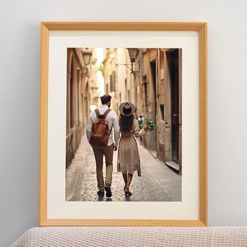 Skcess Picture Frame Holz, Rechteck Dreifache Öffnung, Faltbar Bilderrahmen 30.48X40.64cm Wand Picture Frame für Fotos, Bilder, Poster Vertikal Anzeige von Skcess