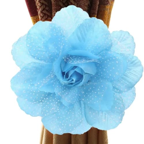 Skdvy Curtain Holders,Vorhang Raffhalter Wand 2PCS Fenster Vorhang Riemen Vorhang Clip Vorhang Halter Krawatte Zurück Schnalle Clips Hängen Krawatte Zurück Vorhang Wohnkultur(Blue 13x50cm) von Skdvy