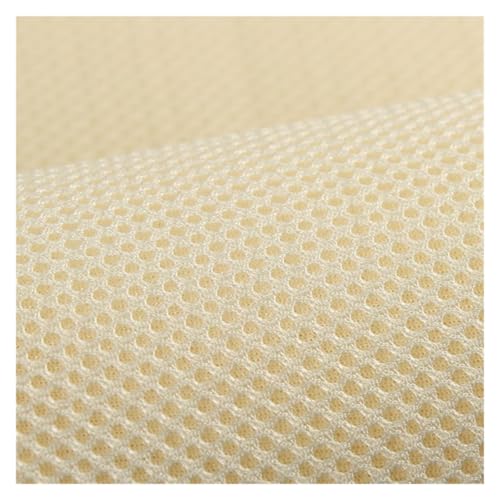 Skdvy Lautsprecher-Grill-Tuch,Tuch für Lautsprechergrill Netzstoff Meterware for Lautsprecherboxen, Hörner, Kinotechnik, staubdicht, atmungsaktiv, einfarbig, Schwarz, Braun, Grau(Beige White) von Skdvy
