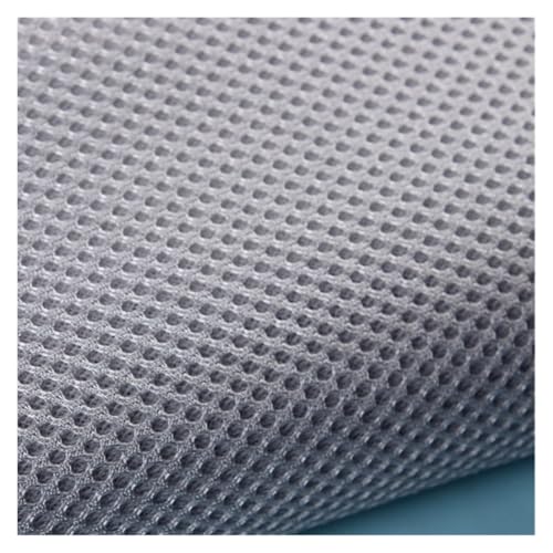 Skdvy Lautsprecher-Grill-Tuch,Tuch für Lautsprechergrill Netzstoff Meterware for Lautsprecherboxen, Hörner, Kinotechnik, staubdicht, atmungsaktiv, einfarbig, Schwarz, Braun, Grau(Light Grey) von Skdvy