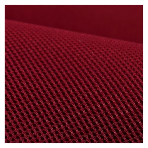 Skdvy Lautsprecher-Grill-Tuch,Tuch für Lautsprechergrill Netzstoff Meterware for Lautsprecherboxen, Hörner, Kinotechnik, staubdicht, atmungsaktiv, einfarbig, Schwarz, Braun, Grau(Wine red) von Skdvy
