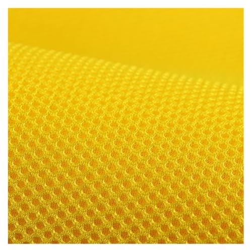 Skdvy Lautsprecher-Grill-Tuch,Tuch für Lautsprechergrill Netzstoff Meterware for Lautsprecherboxen, Hörner, Kinotechnik, staubdicht, atmungsaktiv, einfarbig, Schwarz, Braun, Grau(Yellow) von Skdvy