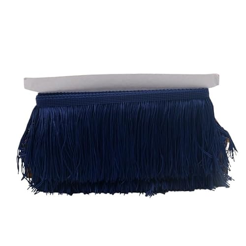 Tanzfransen Nähzubehör für DIY Basteln, 10/15/20/30cm Quaste Fransenbesatz Polyester Lange Fransen Nähen for Kleidung Kleid Vorhang Band Quasten for Handwerk Zubehör(A,10cm) von Skdvy