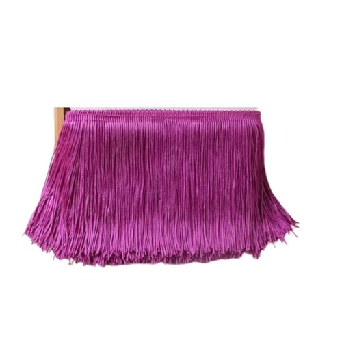 Tanzfransen Nähzubehör für DIY Basteln, 10 Meter 10/15/20/30cm Farbige Lange Quaste Fransenbesatz Gewebtes Spitzenband DIY Latein-Tanzkleid Bekleidungsstoff Nähzubehör(No10,15cm) von Skdvy