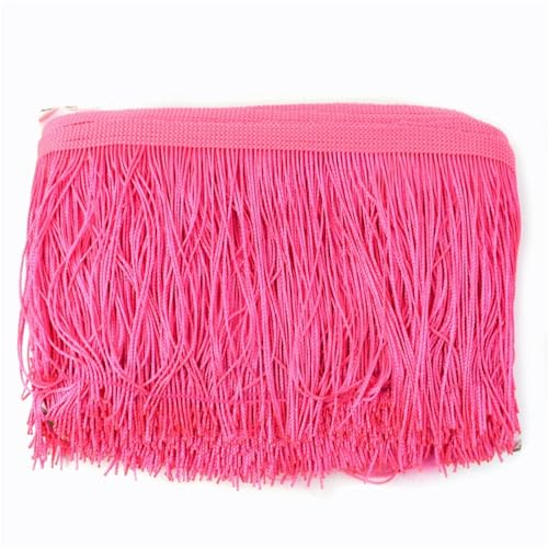 Tanzfransen Nähzubehör für DIY Basteln, 10 Meter 10/15/20/30cm Farbige Lange Quaste Fransenbesatz Gewebtes Spitzenband DIY Latein-Tanzkleid Bekleidungsstoff Nähzubehör(No33,10cm) von Skdvy