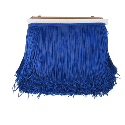 Tanzfransen Nähzubehör für DIY Basteln, 10 Yards 15cm lange Quaste Fransenbesatz Spitzenband Quasten for Vorhänge Kleider Nähen Fransenbesätze Diy Zubehör(BLUE 2,5yards) von Skdvy