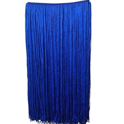 Tanzfransen Nähzubehör für DIY Basteln, 100CM Lange Spitze Fringe Trim Quaste Fringe Trimmen for Diy Latin Kleid Bühne Kleidung Zubehör Spitze Vorhang(Bule) von Skdvy