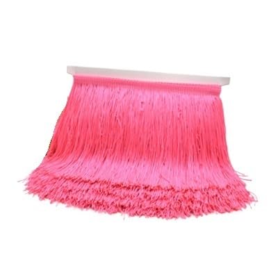 Tanzfransen Nähzubehör für DIY Basteln, 20 cm 30 cm lange Fransen Spitzenquaste Polyesterbesatz Lateintanzrock Vorhang Kleidungsstücke Zubehör Besatz for Nähen(Phloxine,15cm) von Skdvy