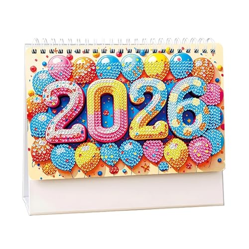 Diamond Painting Kalender 2026, Diamond Painting Weihnachten Tischdeko Weihnachtsmann Diamont Painting Tischkalender zum Aufstellen DIY Diamant Malerei Aufsteller für Geschenk 2026 (F) von Skeadex