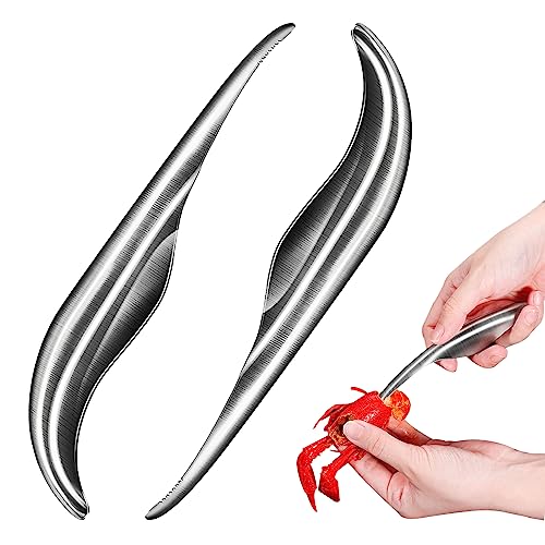 GarnelenschäLer Shrimp Shell Messer Aus Edelstahl Shrimp Peeler Shrimp Deveiner Werkzeug Peeling Garnelen Werkzeuge KüChenwerkzeug Für Einfaches Und Schnelles Garnelen Peeling (2 Stück) von Skeadex