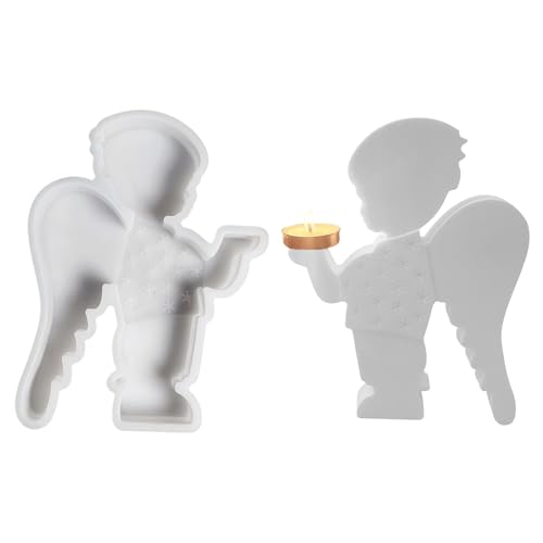 Silikonform Engel, 3D Engel Kerzen Silikonform, Engel Silikon Gießform Epoxidharz Formen, für Kommunion Konfirmation Deko Taufe Geschenk (B) von Skeadex