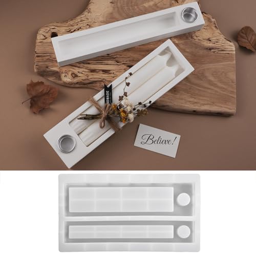 Silikonformen Gießformen Geldgeschenke, 2er Silikonform Geldgeschenke mit 10 Aluminiumhalterung Gießform Kerzenhalter Gießformen Silikon Geldgeschenke Gips Zum Gießen Silikonform Weihnachten von Skeadex