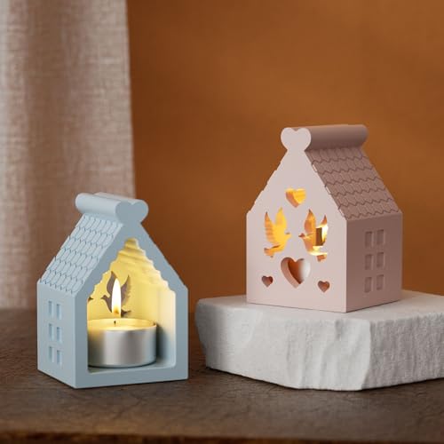 Silikonformen Gießformen Häuser, 2er Silikonform Ostern Kerzenhalter Silikonform Haus Silikonform Frühling Gießform Ostern Gießformen Silikon Ostern Haus Silikonformen Gießformen Frühling für DIY (A) von Skeadex