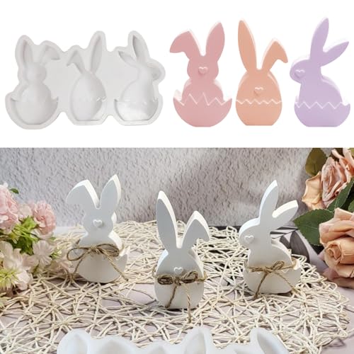 Skeadex Silikonform Ostern: 3 Stück Silikonform Hase Gips Zum Gießen - Ostern Silikonformen Hase Gießform Giessform Silikon Kaninchen für Handwerk Skeadex Silikonform Ostern: 3 Stück Silikonform Hase Gips Zum Gießen - Ostern Silikonformen Hase Gießform Giessform Silikon Kaninchen für Handwerk von Skeadex