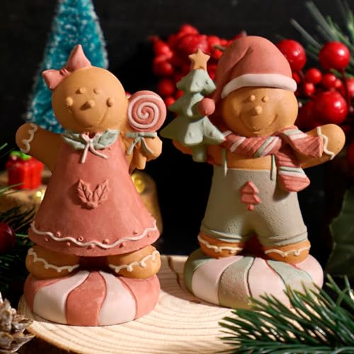 Silikonformen Gießformen Weihnachten, 2 Stück 3D Silikonform Lebkuchenmann Silikonform Weihnachten Gipsformen zum Gießen Gießformen Silikon Weihnachten Gießform Lebkuchenmann mit Weihnachtsbaum (A) Silikonformen Gießformen Weihnachten, 2 Stück 3D Silikonform Lebkuchenmann Silikonform Weihnachten Gipsformen zum Gießen Gießformen Silikon Weihnachten Gießform Lebkuchenmann mit Weihnachtsbaum (A) von Skeadex