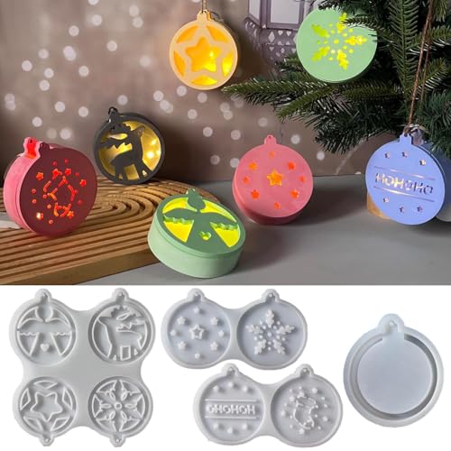 Silikonformen Gießformen Weihnachten Anhänger, 8 Stück Silikonform Weihnachten Elch Engel Stern Anhänger Gießformen Silikon Weihnachten Gips Zum Gießen Schneeflocke Silikonformen Weihnachten (A) Silikonformen Gießformen Weihnachten Anhänger, 8 Stück Silikonform Weihnachten Elch Engel Stern Anhänger Gießformen Silikon Weihnachten Gips Zum Gießen Schneeflocke Silikonformen Weihnachten (A) von Skeadex