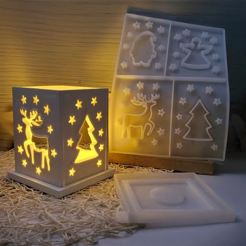 Silikonformen Gießformen Weihnachten Laterne,Silikonform Weihnachten Gießform Kerzenhalter Gips Zum Gießen Gießformen Silikon Weihnachten mit Elch Tannenbaum Schneeflocken Silikonform Kerzenhalter (B) Silikonformen Gießformen Weihnachten Laterne,Silikonform Weihnachten Gießform Kerzenhalter Gips Zum Gießen Gießformen Silikon Weihnachten mit Elch Tannenbaum Schneeflocken Silikonform Kerzenhalter (B) von Skeadex