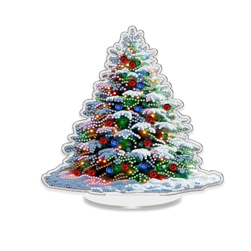 Skeadex Diamond Painting Weihnachten Tischdeko, 5D Weihnachtsbaum Diamont Painting Weihnachten Deko Diamond Painting Winter Diamant Malerei Weihnachtsbaum für Erwachsene Kinder (B) von Skeadex