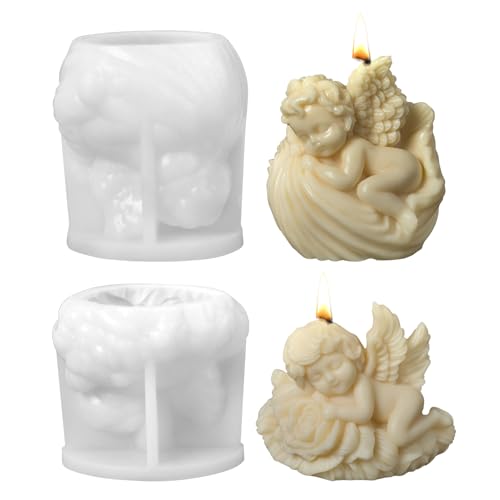 Skeadex Silikonformen Gießformen Engel, 2 Stück 3D Silikonform Engel, Silikonform Weihnachten Gießform Engel, Silikonformen Engel für Weihnachten Ostern Dekoration Skeadex Silikonformen Gießformen Engel, 2 Stück 3D Silikonform Engel, Silikonform Weihnachten Gießform Engel, Silikonformen Engel für Weihnachten Ostern Dekoration von Skeadex