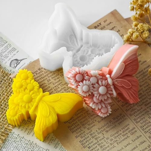 Skeadex Silikonformen Gießformen Frühling, 3D Silikonform Schmetterling Gießform Frühling Gips zum Gießen Gießformen Silikon Schmetterling Silikon Gießform Sommer Silikonformen Schmetterling (C) von Skeadex
