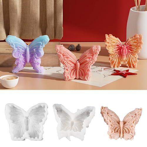 Skeadex Silikonformen Gießformen Frühling, 3D Silikonform Schmetterling Gießform Frühling Gips zum Gießen Gießformen Silikon Schmetterling Silikon Gießform Sommer Silikonformen Schmetterling (B) von Skeadex
