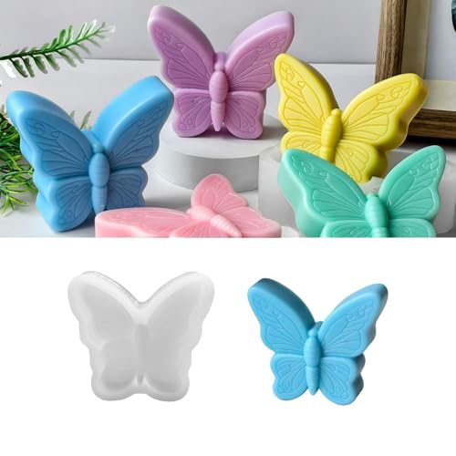 Skeadex Silikonformen Gießformen Frühling, 1Silikonform Schmetterling Gießform Frühling Gießformen Silikon Schmetterling Kerzenform zum gießen Schmetterling Silikonformen Frühling (B) von Skeadex