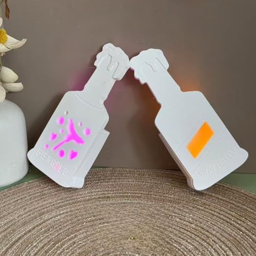 Skeadex Silikonformen Gießformen Geldgeschenk, 3er Silikonform Bierflasche Gießform Fassbier Gießformen Silikon Sommer Gips zum Gießen Geldgeschenk Silikonformen Bierflasche Gießform Sommer (B) von Skeadex