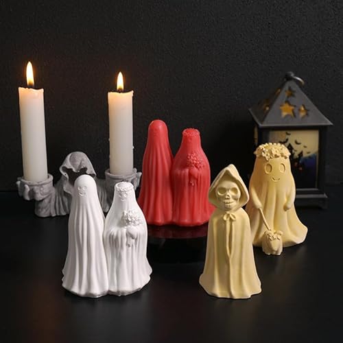 Skeadex Silikonformen Gießformen Halloween, 2er Silikonform Geist Braut und Bräutigam Gießformen Silikon Halloween Gips Zum Gießen Geister Silikonform Herbst Silikon Gießform Skeleton für DIY (A) Skeadex Silikonformen Gießformen Halloween, 2er Silikonform Geist Braut und Bräutigam Gießformen Silikon Halloween Gips Zum Gießen Geister Silikonform Herbst Silikon Gießform Skeleton für DIY (A) von Skeadex