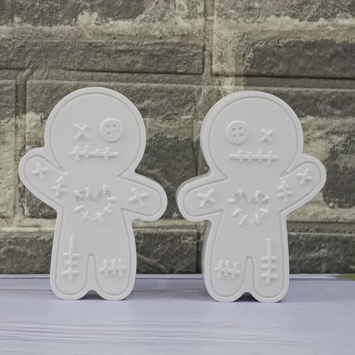 Skeadex Silikonformen Gießformen Halloween, 2er Silikonform Puppe Gießformen Silikon Halloween Gips Zum Gießen Puppenmann Silikonform Herbst Giessformen Silikon Herbst für DIY Kerzen Gips von Skeadex
