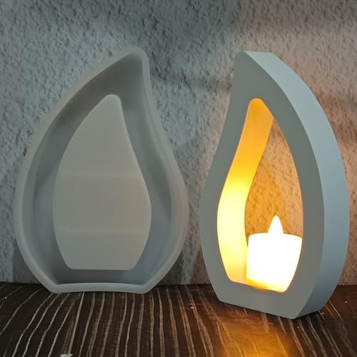 Skeadex Silikonformen Gießformen Kerzenhalter, 3D Wassertropfen Silikonform Kerzenhalter Gießform Kerzenhalter Gips zum Gießen Gießformen Silikon Frühling Sommer Silikonformen Wassertropfen von Skeadex