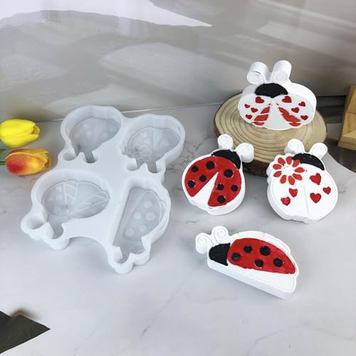 Skeadex Silikonformen Gießformen Marienkäfer, 4er 3D Silikonform Marienkäfer Gießform Tiere Gießformen Silikon Sommer Gips zum Gießen Marienkäfer Silikonform Tiere Gießform Sommer für DIY Gips Kerzen Skeadex Silikonformen Gießformen Marienkäfer, 4er 3D Silikonform Marienkäfer Gießform Tiere Gießformen Silikon Sommer Gips zum Gießen Marienkäfer Silikonform Tiere Gießform Sommer für DIY Gips Kerzen von Skeadex