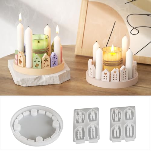Skeadex Silikonformen Gießformen Ostern, 4 Stück 3D Silikonform Hase Kerzenhalter Gießform Haus mit Sockel, Giessform Silikon Osterhase Silikonform Häuser Silikonformen Ostern Kerzenhalter für DIY (P) Skeadex Silikonformen Gießformen Ostern, 4 Stück 3D Silikonform Hase Kerzenhalter Gießform Haus mit Sockel, Giessform Silikon Osterhase Silikonform Häuser Silikonformen Ostern Kerzenhalter für DIY (P) von Skeadex