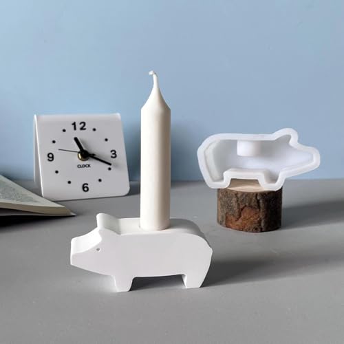 Skeadex Silikonformen Gießformen Schwein, 2 Stück Silikonform Schwein Gießform Tier Gips zum Gießen Ferkel Gießformen Silikon Sommer Silikonformen Schwein mit Herz Giessformen Silikon Tier (C) von Skeadex