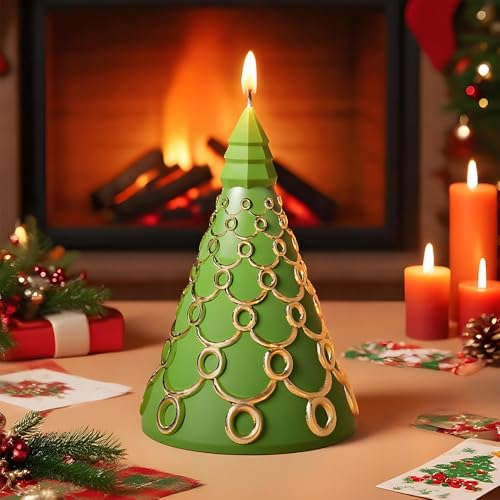 Skeadex Silikonformen Gießformen Weihnachten, 9 Stück 3D Silikonform Weihnachtsbaum Gips zum Gießen Tannenbaum Gießformen Silikon Weihnachten Giessformen Silikon Weihnachtsbaum für DIY (D) von Skeadex