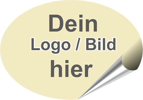 Auto Aufkleber selbst gestalten - Personalisierte Aufkleber Etiketten Werbung ideal für Unternehmen Logos, Bilder, Foto Wunschtext - wetterfest auch als Fun Sticker (Oval) von Skins4u