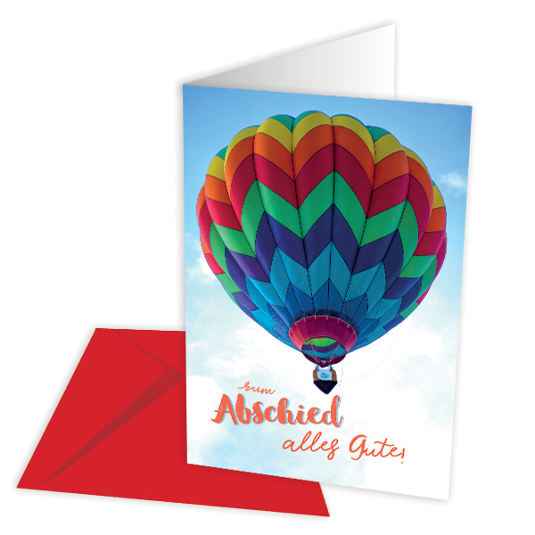 Abschiedskarte, Heißluftballon von Skorpion GmbH