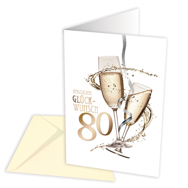 Geburtstagskarte zum 80. Geburtstag von Skorpion GmbH