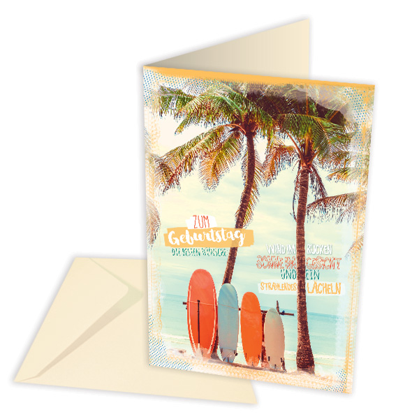 Geburtstagskarte Surfboard von Skorpion GmbH
