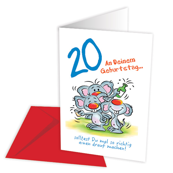 Geburtstagskarte zum 20. Geburtstag von Skorpion GmbH