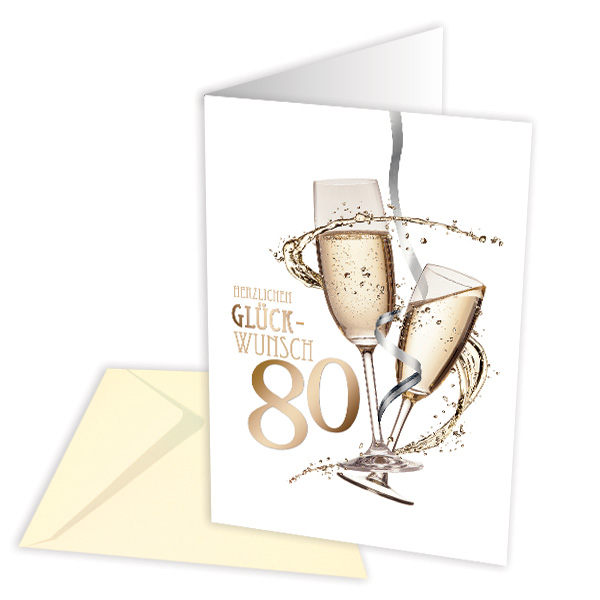 Geburtstagskarte zum 80. Geburtstag von Skorpion GmbH