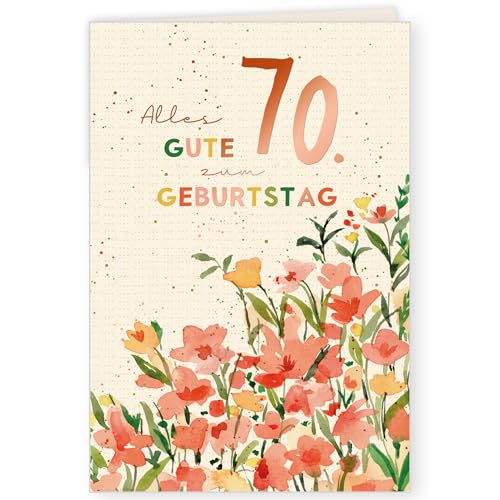 GreenLine Glückwunschkarte zum 70. Geburtstag | 1 Stück mit Umschlag | Geburtstagskarte | hochwertige Klappkarte aus 100% baumfreien Zuckerrohrpapier | Plastikfreie Verpackung | 11,5 x 17 cm GreenLine Glückwunschkarte zum 70. Geburtstag | 1 Stück mit Umschlag | Geburtstagskarte | hochwertige Klappkarte aus 100% baumfreien Zuckerrohrpapier | Plastikfreie Verpackung | 11,5 x 17 cm von Skorpion