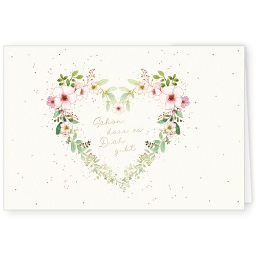PremiumLine Glückwunschkarte 1 Stück mit Umschlag Grußkarte Glückwünsche, Schön dass es Dich gibt 11,5 x 17,5 cm umweltfreundliche Klappkarte aus Naturkarton PremiumLine Glückwunschkarte 1 Stück mit Umschlag Grußkarte Glückwünsche, Schön dass es Dich gibt 11,5 x 17,5 cm umweltfreundliche Klappkarte aus Naturkarton von Skorpion
