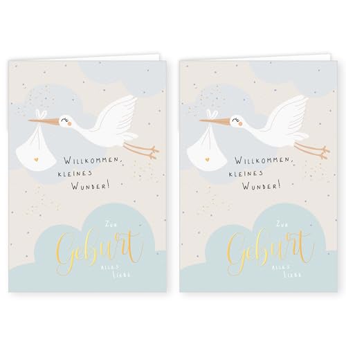 Skorpion PremiumLine Glückwunschkarten zur Geburt, 2 Stück mit Umschlag | Baby Glückwünsche für Jungen | umweltfreundliche Klappkarte aus Naturkarton | Grußkarte 11,5 x 17 cm Papeterie Skorpion PremiumLine Glückwunschkarten zur Geburt, 2 Stück mit Umschlag | Baby Glückwünsche für Jungen | umweltfreundliche Klappkarte aus Naturkarton | Grußkarte 11,5 x 17 cm Papeterie von Skorpion