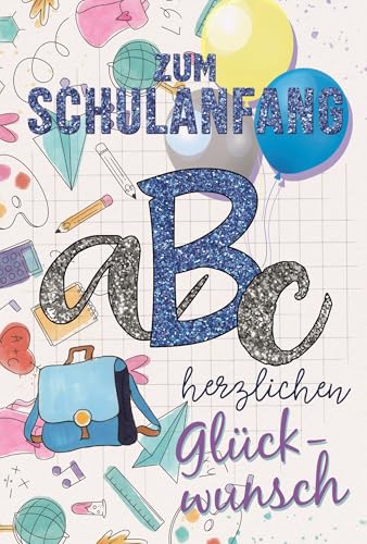 PremiumLine Karte zum Schulanfang |1 Stück mit Umschlag | Glückwunschkarte zur Einschulung | Grußkarte für Jungen & Mädchen | Klappkarte 11,5 x 17 cm mit Hologrammfolie PremiumLine Karte zum Schulanfang |1 Stück mit Umschlag | Glückwunschkarte zur Einschulung | Grußkarte für Jungen & Mädchen | Klappkarte 11,5 x 17 cm mit Hologrammfolie von Skorpion